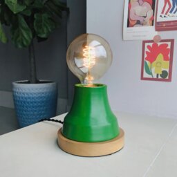 Benjamin Lamp For Home Office Desk Table - Plug-In Wall Sconce Industrial Exposed Bulb Lighting Holiday Gift For Him, Her & Students - thumbnail 1