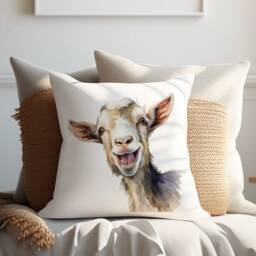 Personalised Goat Cushion - Cheeky Mothers Day Gift For Her Funny Homeware - thumbnail 2