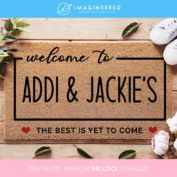 Custom Engagement Gift - Doormat Valentines Day Designs Door Mat Cute Rug Personalized Newlywed - thumbnail 1
