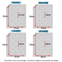 Diamond Lattice Stencil Reusable Mylar For Walls, Fabrics, Furniture - thumbnail 3