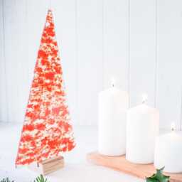 xl Fused Glass Christmas Tree Red 32cm - 12 1/2