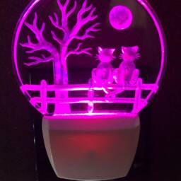 Cats On A Fence Night Light - thumbnail 3