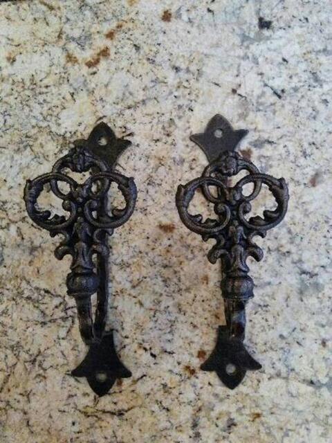 Curtain Tiebacks - Pick Your Color Holdbacks Wall Hooks Window Treatments Tie Back Fleurdelisjunkie - image 1