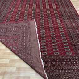 9x12 Red Color Bokhara Rug - 2.75x3.65 Bedroom Luxury Area Turkish Fine Quality Afghan - thumbnail 4