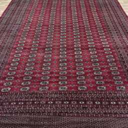 9x12 Red Color Bokhara Rug - 2.75x3.65 Bedroom Luxury Area Turkish Fine Quality Afghan - thumbnail 2