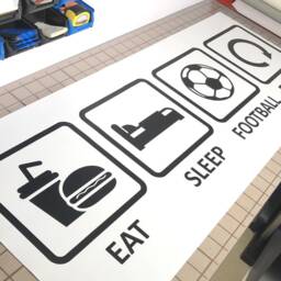 Eat Sleep Football Repeat Wall Sticker, Quote Decal, Decor, Art, Sticker - thumbnail 2