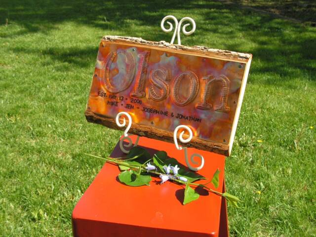 Family Sign, Copper Custom Usa Creator, Wedding, 7Th Anniversary Gift, Business Sign, Man Cave, Wall Hanging, Housewares - image 1