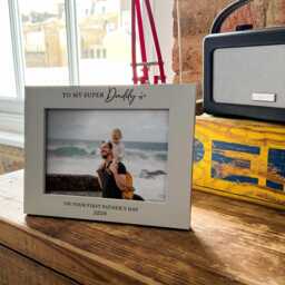 Personalised Fathers Day Gift - Picture Frame For Dad - Birthday & Father's Custom Photo From Daughter Happy