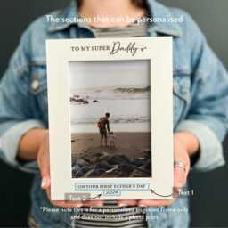 Personalised Fathers Day Gift - Picture Frame For Dad - Birthday & Father's Custom Photo From Daughter Happy - thumbnail 2