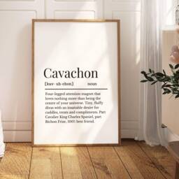 Cavachon Definition Print, Wall Print For Owner, Dog Owner Gift, Mum - thumbnail 1