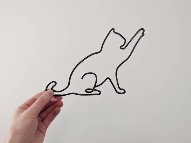 Minimalist Cat - Line Art Wall Hanging Decoration Home Decor Black Printinghive - image 1