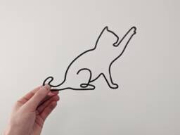 Minimalist Cat - Line Art Wall Hanging Decoration Home Decor Black Printinghive - thumbnail 1