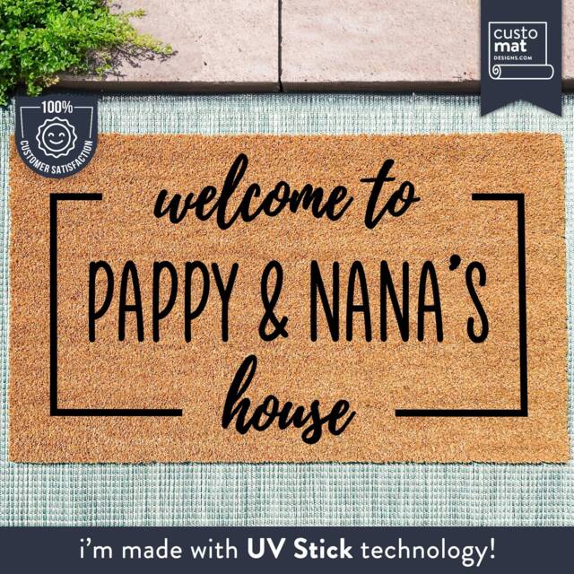 Welcome To Pappy & Nana's House - Grandparents Day Gift Doormat Home Doormat Personalized Rug Xmas Grandparent - image 1