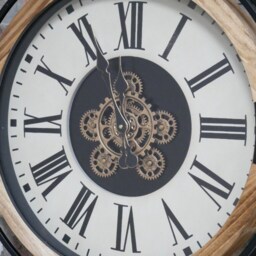 Large Moving Cog Clock - Industrial Wall Mounted Machine Style Timepiece - thumbnail 3
