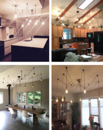 Modern Pendant Light Kitchen Island Chandelier 9 - Silver Chrome Nickle Black White Spider Chandelier Many Lights Lighting