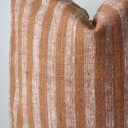 Brown Tribal Hemp Hand Woven Natural Dye Color Pillow Cover - thumbnail 2