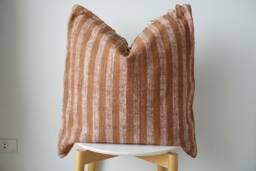 Brown Tribal Hemp Hand Woven Natural Dye Color Pillow Cover - thumbnail 1