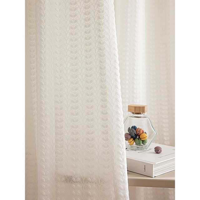 Custom Curtains Wheat Ears Net Sheer Voile Curtain For Bedroom Living Room - image 1