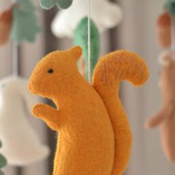 Woodland Baby Mobile, Forest Nursery Baby Crib Gift For Future Mother, Hanging Shower Gift - thumbnail 2