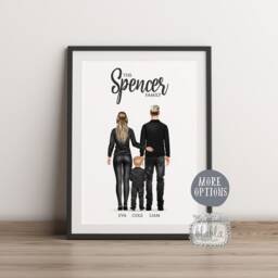 Custom Family Portrait Print, Personalized Mother's Day Gift - thumbnail 2