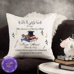 Islamic Graduation Gift Pillow, Personalised For Her, Islamic - thumbnail 3