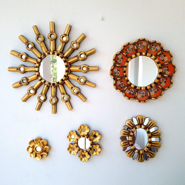 "Peruvian Mirrors ""Orange Skull" - image 1