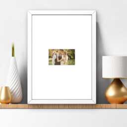Instax Wide Photo Frame - Single A4 Wall Or Shelf Display White Wooden Instant Camera Holder
