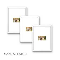 Instax Wide Photo Frame - Single A4 Wall Or Shelf Display White Wooden Instant Camera Holder - thumbnail 4