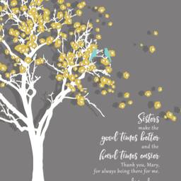 Unique Gift For Sisters, Sister Birthday Gift, Long Distance From Sister, Far Away Wall Art Print 8x10 - thumbnail 2