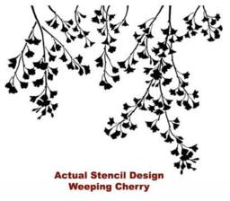 Weeping Cherry Stencil - Wall Art Stencil Instead Of Decals Easy To Use Wall Stencils For A Quick Room Update Floral Walls - thumbnail 4