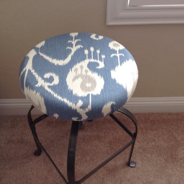 Magnolia Home Ikat Barstool Cover Round Cushioned Seat, Elasticized - image 1