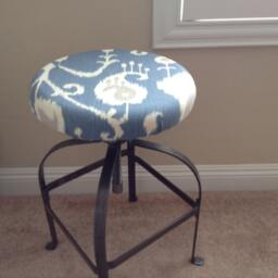 Magnolia Home Ikat Barstool Cover Round Cushioned Seat, Elasticized - thumbnail 2
