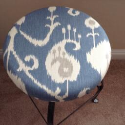 Magnolia Home Ikat Barstool Cover Round Cushioned Seat, Elasticized - thumbnail 3