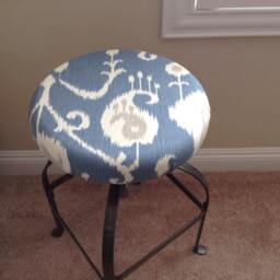 Magnolia Home Ikat Barstool Cover Round Cushioned Seat, Elasticized