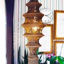 Crochet Lampshade Chandelier Boho Fringe, Cotton Macrame Light - thumbnail 4