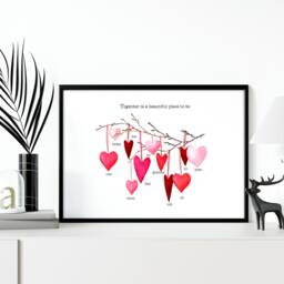 Custom Family Tree Framed Wall Art, First Christmas in New Home Indoor Decorations, Xmas Sentimental Gift For Mom From Daughter - thumbnail 3