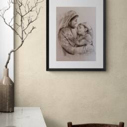 Art Print Of Corgi With Jesus, Dog Gift - thumbnail 3