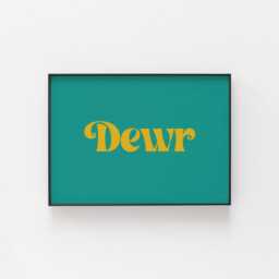 Dewr Print, Welsh Themed Wall Art, Office Party Or Wedding Decor, Wedding, Art For The Hallway, Presents, Wales - thumbnail 2