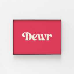 Dewr Print, Welsh Themed Wall Art, Office Party Or Wedding Decor, Wedding, Art For The Hallway, Presents, Wales - thumbnail 1