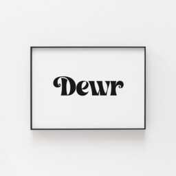 Dewr Print, Welsh Themed Wall Art, Office Party Or Wedding Decor, Wedding, Art For The Hallway, Presents, Wales - thumbnail 3
