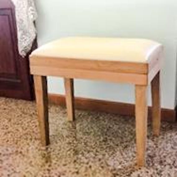 Upholstered Oak Bench - image 1