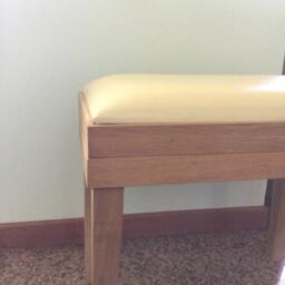 Upholstered Oak Bench - thumbnail 3