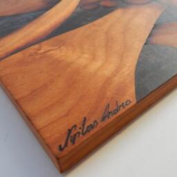 Abstract Wood Marquetry Wall Art Handmade Inlay Painting - thumbnail 3
