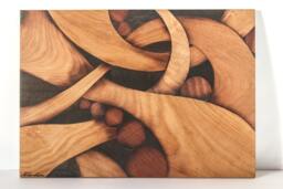 Abstract Wood Marquetry Wall Art Handmade Inlay Painting - thumbnail 1