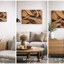 Abstract Wood Marquetry Wall Art Handmade Inlay Painting - thumbnail 2