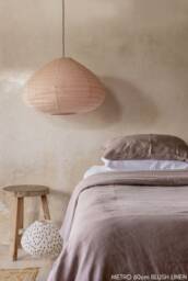Blush Linen Pendant Light Shade - Handmade Lampshade Metro - thumbnail 1