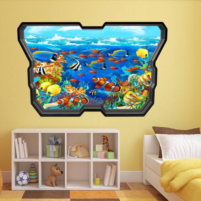 Freshwater Fishes Wall Decal Sticker Mural Poster Print Art Kids Bedroom Home Decor Av4 - image 1