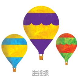 Hot Air Balloon Wall Decal Sticker Set For Kids Room Mural - Sku193-17 - thumbnail 2