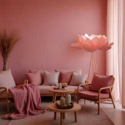Handmade Crepe Paper Cherry Blossom Chandelier Japanese Sakura Floral Light - 55-60 cm - thumbnail 3