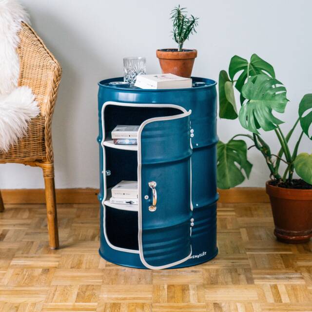 Night Stand Made From Small Oil Drums The Port Of Hamburg - image 1